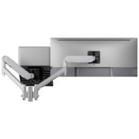 Atdec AWMS-2-ND13 Notebook-Monitor Combo Mount + 135mm Post / 9kg (20lb) Flat Screens, 6kg (13.5lb) Curved Screens + C Clamp Desk Fixing, Silver