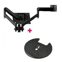 Atdec AWMS-2-ND13 Notebook-Monitor Combo Mount + 135mm Post / 9kg (20lb) Flat Screens, 6kg (13.5lb) Curved Screens + Grommet Clamp Desk Fixing, Black