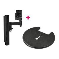 Atdec AWMS-4640 Single 460mm Monitor Arm + 400mm Post / 12kg (26.5lb) Flat Screen, 10kg (22lb) Curved Screen + Grommet Clamp Desk Fixing, Black