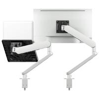 ATDEC ORA Duo High-Performance Dynamic Monitor Arms with Laptop Tray. F-Clamp Desk Fixing. Max Load 8kg. Up to 35&quot; screens. Up to 18&quot; Laptop