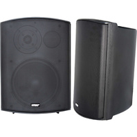 Earthquake 5.25inch 20-125Watts Indoor Outdoor Wall Speakers Pair Black 
