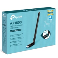 TP-Link Archer TX35U Plus AX1800 High Gain Wireless USB Adapter, 1201 Mbps at 5 GHz + 574 Mbps at 2.4 GHz, 1× High Gain External Antenna, USB 3.0
FEA