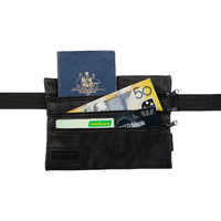 korjo Travel Money Belt Bag 3 Zip Pocket Passport Wallet Card Ticket Bum Pouch
