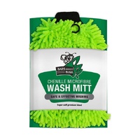 Bars Bugs Chenille Microfibre Wash Mitt Safe and Effective Washing Neon Green