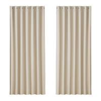 Artiss 2X Blockout Curtains Eyelet 240x230cm Beige