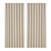 Artiss 2X Blockout Curtains Eyelet 300x230cm Beige