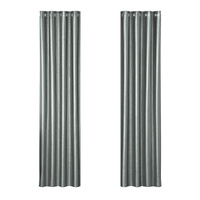 Artiss 2X Blockout Curtains Eyelet 140x230cm Grey Shine