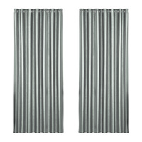 Artiss 2X Blockout Curtains Eyelet 240x230cm Grey Shine