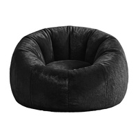 Artiss Bean Bag Chair Cover (No Filler) Soft Faux Fur Beanbag Cover Large Round Stuffed Animal Storage Bean Bag Cover Washable Lazy Sofa Cover for Adu