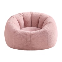Artiss Bean Bag Chair Cover (No Filler) Soft Faux Fur Beanbag Cover Large Round Stuffed Animal Storage Bean Bag Cover Washable Lazy Sofa Cover for Adu