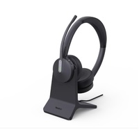 Yealink BH70 Bluetooth Wireless Dual Headset with Stand Teams USB-C/A, 3 mic noise cancellation Talk time up to 35h BT51 C Dongle with Type A Adapter