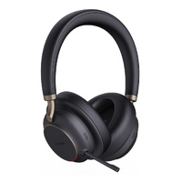 Yealink BH76 Plus with Charging Stand UC Black USB-C/A Bluetooth Stereo Headset, 5Mic Beamforming Noise Cancellation Talk time up to 35h