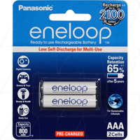 Panasonic BK-4MCCE 1.2V 750mAh Eneloop Rechargeable AAA NiMH Battery Japan 2PK