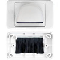 Bullnose Wall Plate 05DWPM Bristle Brush Design White