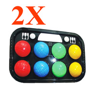 Orbit 2X Orbit 8 brightly-coloured Piece Bocce Ball Set In Case