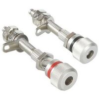 Dayton Audio 11.5mm Hole Satin Nickel Speaker Box Binding Posts Pair Terminals