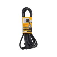 ARLEC 3 Core 1.0mm with 2m Piggy Back Extension Lead Black