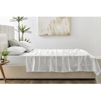 Brosa 500TC Sateen Cotton Bed Sheet Set White Bed Size Queen