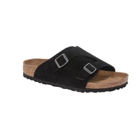 Birkenstock Zurich Suede Leather Sandals (Black, Size 38 EU)