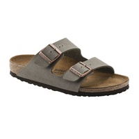 Birkenstock Arizona Birkibuc Regular Fit Sandal (Stone, Size 44 EU)