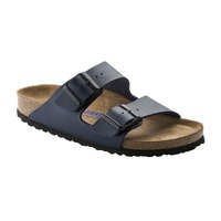 Birkenstock Unisex Arizona Birko-Flor Soft Footbed Sandals (Blue, Size 36 EU)