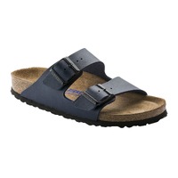 Birkenstock Unisex Arizona Birko-Flor Soft Footbed Narrow Fit Sandal (Blue)