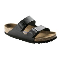 Birkenstock Women's Arizona Birko-Flor Soft Footbed Sandals (Black, Size 36 EU)