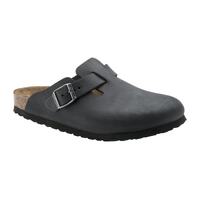 Birkenstock Boston Oiled Leather Regular Fit Clog (Black, Size 38 EU)