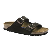 Birkenstock Women's Arizona Suede Leather Soft Footbed Sandals (Mocca, Size 36 EU)