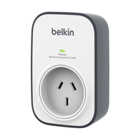 Belkin 2400watt 1Outlet Surge Protector Wall Mounted Powerboard Grey-White 