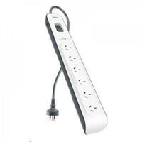 BELKIN 6 Outlet Surge Strip with 2m Cord Surge Protector 650 Joules
