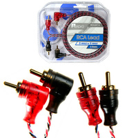 AERPRO BSX6RCA 2 RCA Male to Right Angle 2 RCA Male Cable Gold Plated - 6m