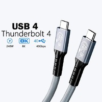 Generic BoostUp Thunderbolt 4 USB-C to USB-C Cable (1M) Black - USB4 - 40Gbps,240W,8K/60Hz,4K Video Edit, Best for Laptop, iPhone, iPad,Samsung Galaxy