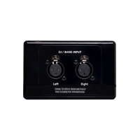 REDBACK C0463 Dual 3 Pin XLR DJ-Band Input Wallplate Black