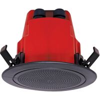 One shot Speakers 100mm 100V 5W Ceiling EWIS Speaker Black Plastic Grille
