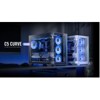 Antec C5 Curve ARGB ATX mATX, Dual Chamber, 4x Perfromance PWM ARGB fans, 4mm TG, USB Type-C 3.2 Gen 2 x 1, Mid Tower Black Case