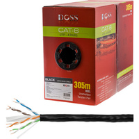305M Cat6 Solid Cable Black Sold As 305M Roll Only