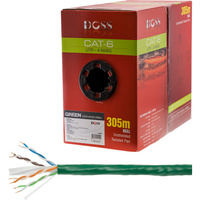 305M Cat6 Solid Cable Green Sold As 305M Roll Only