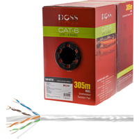 305M Cat6 Solid Cable White Sold As Roll Only