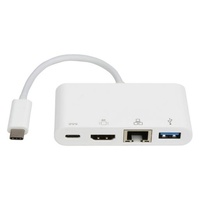 Multifunctional USB TYPE-C TO USB 3.0 Ethernet  HDMI Type-C Charging Adapter