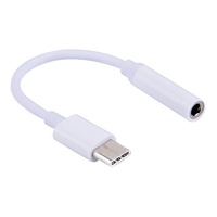 Daichi USB-C to 3.5mm Quad Audio Adapter Cable Stereo & Mic Compatible  0.1m WHT