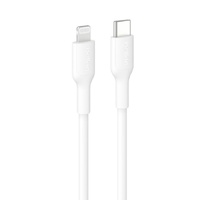 Belkin BoostCharge Lightning to USB-C Cable (1M) - White (CAA021FQ1MWH), 3A/15W, 480MBPS, 300K+ Bends, Apple iPhone, MFI-Certified, 2 Years Warranty