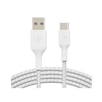 Belkin USB-A to USB-C Braided Cable  1m - White