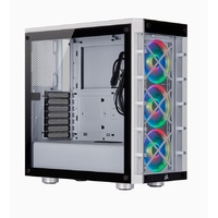 Corsair iCUE 465X RGB ATX White LL120 RGB Fan Mid-Tower Smart Case V2