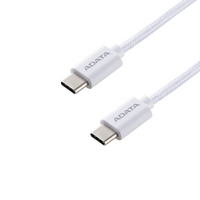 ADATA USB TYPE C TO TYPE C M-M CABLE WHITE support 100W, QC 3.0, PD 3.0 - CACC-100PN-WH