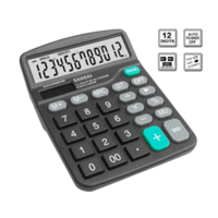 Sansai CAL2126 12 Digit Big Display Dual Power Desktop Calculator Auto Power Off