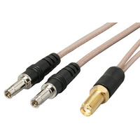 SMK  Dual patch lead single SMA Female RF antenna adaptor straight connector