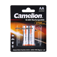 Camelion Rechargeable 1.2V Ni-MH AA 2700mAh BP2 Battery for Camera Trimmer Mouse