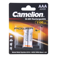 Camelion Rechargeable 1.2V AAA 1100 mAh Ni-Mh Battery 2Pk Nickel Metal Hydride