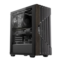 OKINOS Cypress 5 Oak Wood ATX, Type-C ,4 x 120mm 3Pin Non-PWM CaseFans Preinstalled ,Tempered Glass Side Panel,BlackMid-Tower Computer Case